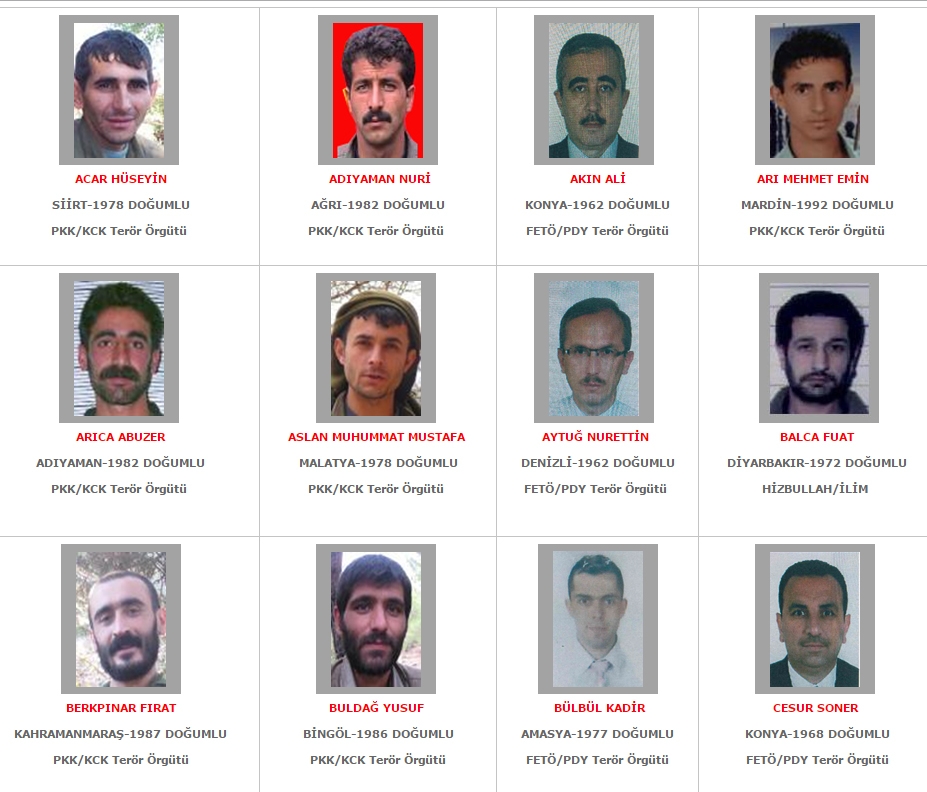 Aranan teröristler' listesi yenilendi! galerisi resim 16