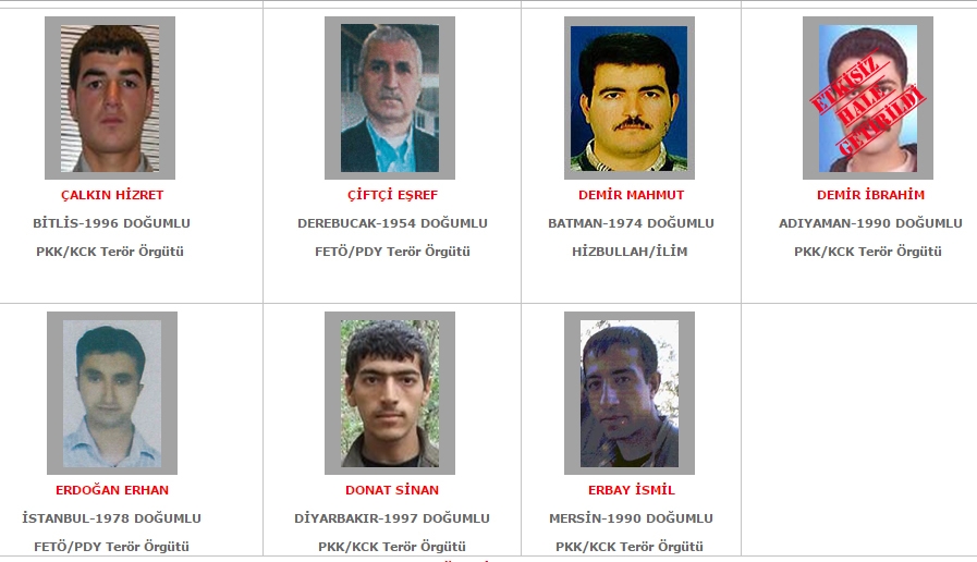 Aranan teröristler' listesi yenilendi! galerisi resim 17