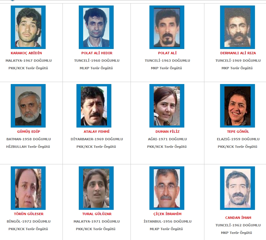 Aranan teröristler' listesi yenilendi! galerisi resim 8