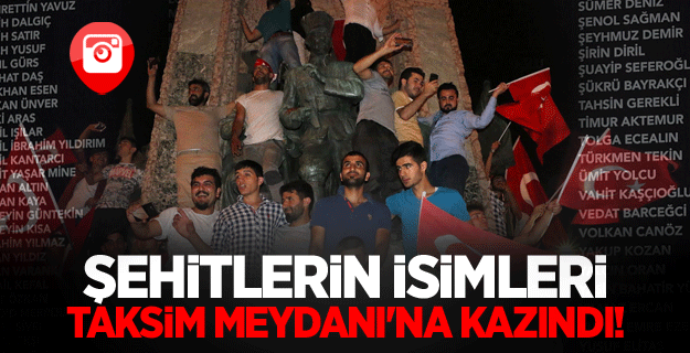 Şehitlerin isimleri Taksim Meydanı'nda galerisi resim 1