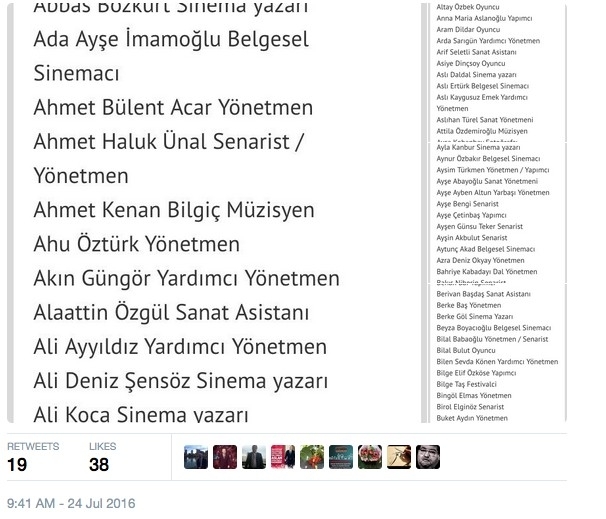 O belge ortaya çıktı! İşte FETÖ'cü sanatçılar listesi galerisi resim 6