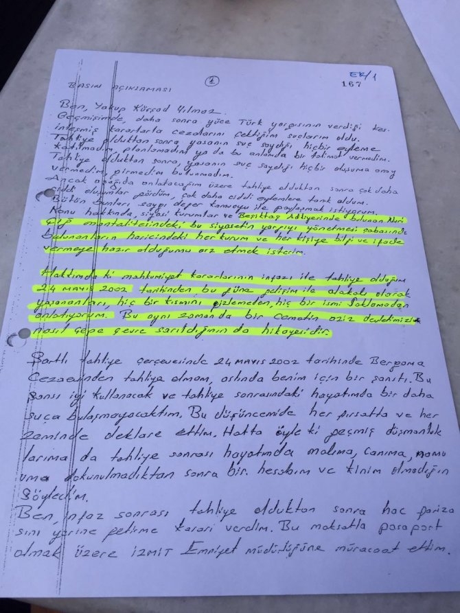 İşte Kürşat Yılmaz'ın kendi elinden yazdığı mektuplar.. galerisi resim 1