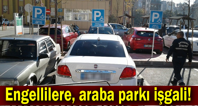 Gebze'de engelli yerine park edenlere af yok