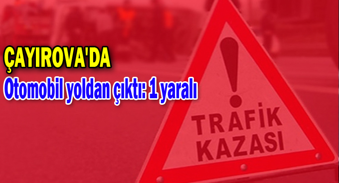 Çayırova'da otomobil yoldan çıktı: 1 yaralı