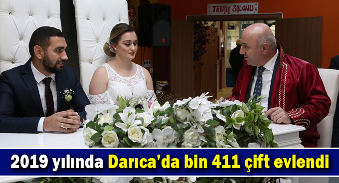 2019 yılında Darıca'da bin 411 çift evlendi