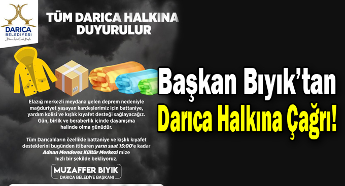 Darıca Halkına Çağrı!