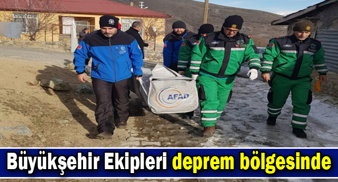Büyükşehir Ekipleri deprem bölgesinde