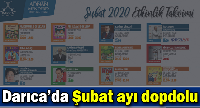 Darıca’da Şubat ayı dopdolu