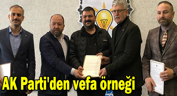 AK Parti'den vefa örneği