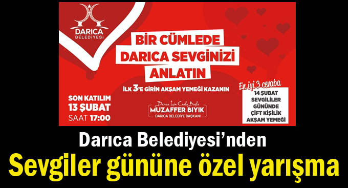 Darıca Belediyesi, üç çifti akşam yemeğinde ağırlayacak