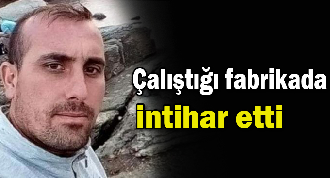 İş yerinde kendini astı!