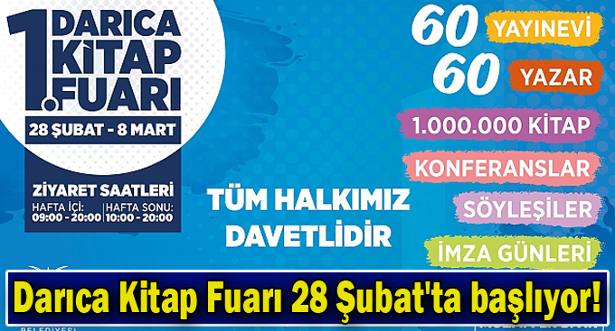 Darıca Kitap Fuarı 28 Şubat'ta başlıyor!