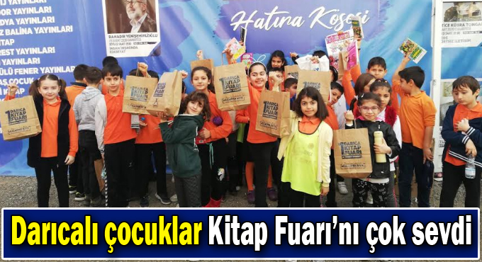Darıcalı çocuklar Kitap Fuarı’nı çok sevdi