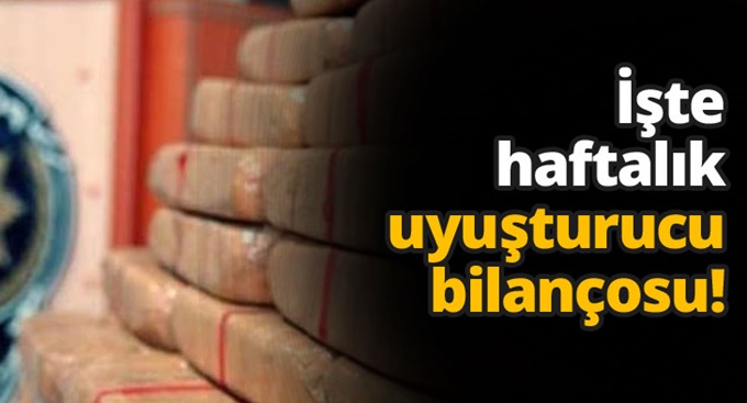 Zehirle mücadelede haftalık bilanço