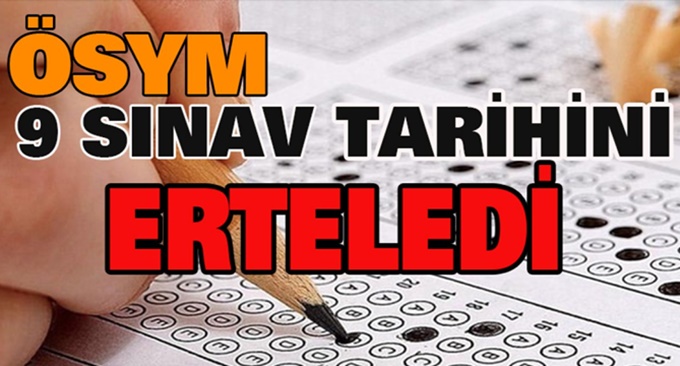 ÖSYM'den son dakika koronavirüs kararı!