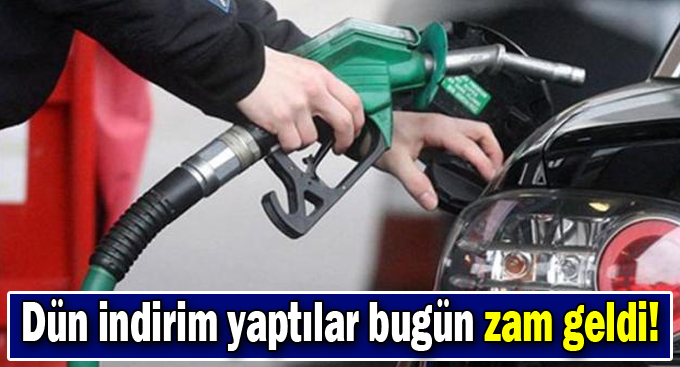 Benzine zam geldi!