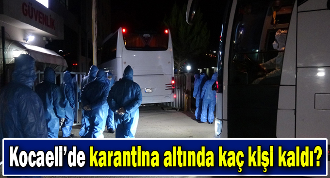 Kocaeli’de karantina altında kaç kişi kaldı?