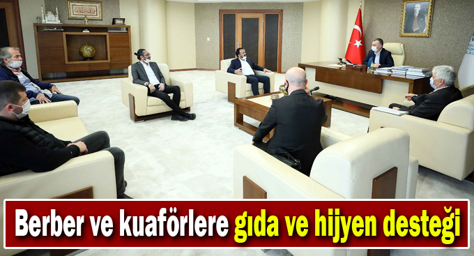 Berber ve kuaförlere gıda ve hijyen desteği