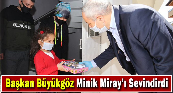 Başkan Büyükgöz Minik Miray’ı Sevindirdi