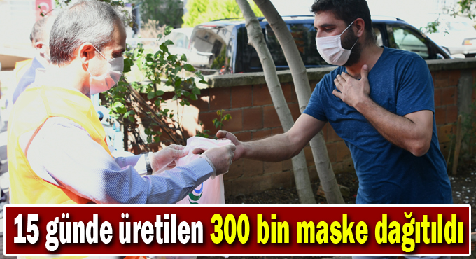 Çayırova’da 15 günde üretilen 300 bin maske dağıtıldı