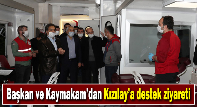 Başkan ve Kaymakam’dan Kızılay’a Destek Ziyareti