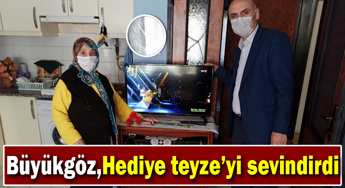 Başkan Büyükgöz Hediye Teyze’yi Sevindirdi