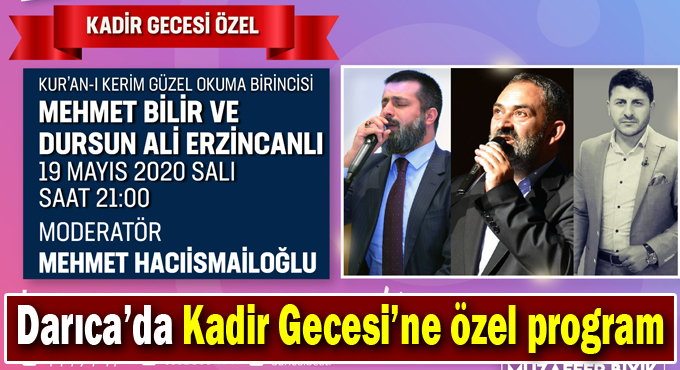 Darıca’da Kadir Gecesi’ne özel program