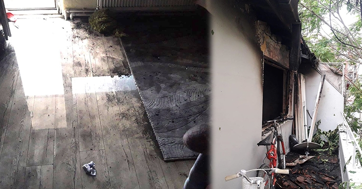 Evi yanan aile için yardım çağrısı