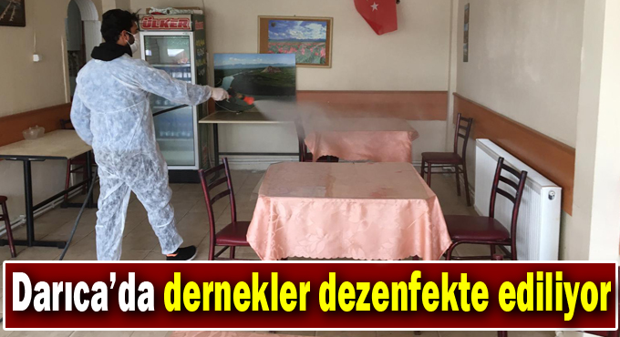 Darıca’da dernekler dezenfekte ediliyor