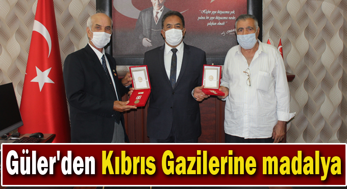 Güler'den Kıbrıs Gazilerine madalya