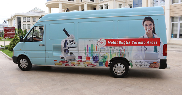 Kocaeli'ye Konornavirüs numune alma aracı geldi