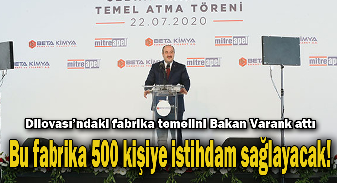 Dilovası'ndaki fabrikanın temeli atıldı