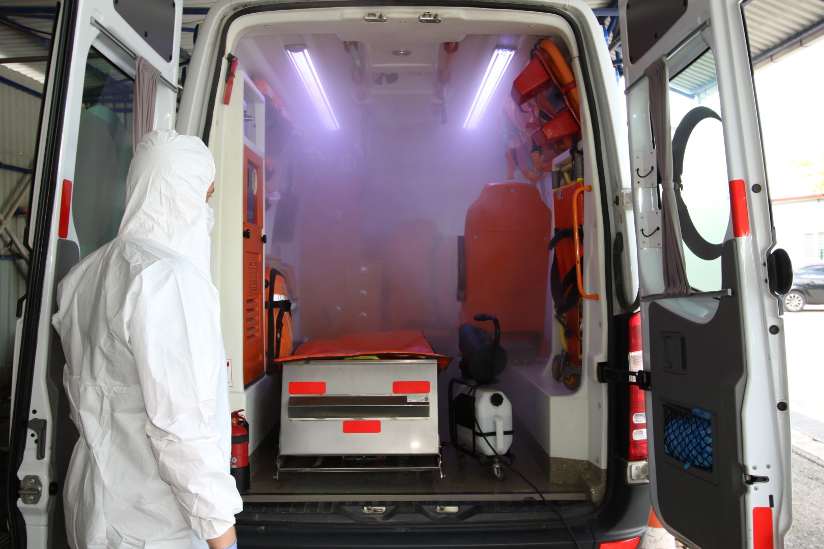 Hasta Nakil Ambulansları her gün dezenfekte ediliyor