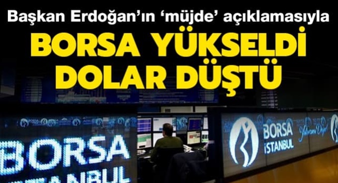Borsa yükseldi, dolar düştü