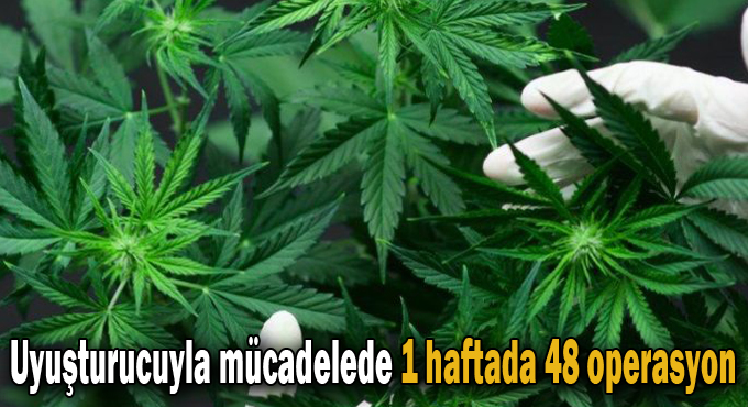 Uyuşturucuyla mücadelede 1 haftada 48 operasyon