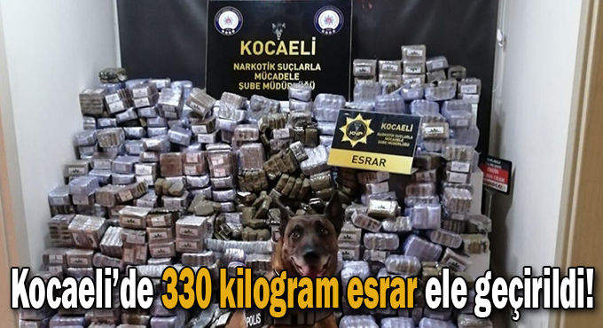 Lojistik firmasının deposunda 330 kilogram esrar ele geçirildi!