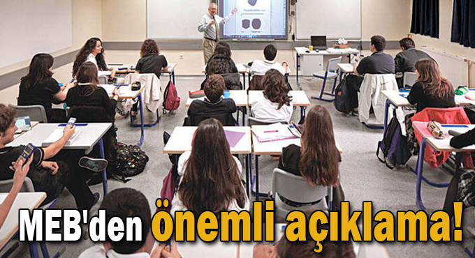MEB'den önemli açıklama!