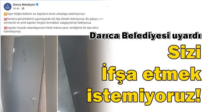 Kafenin kapısını kıranları uyardı!