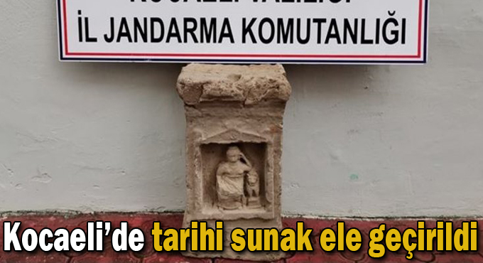 Jandarma operasyonunda tarihi sunak ele geçirildi