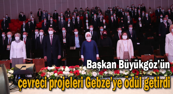 Başkan Büyükgöz’ün çevreci projeleri  Gebze’ye ödül getirdi