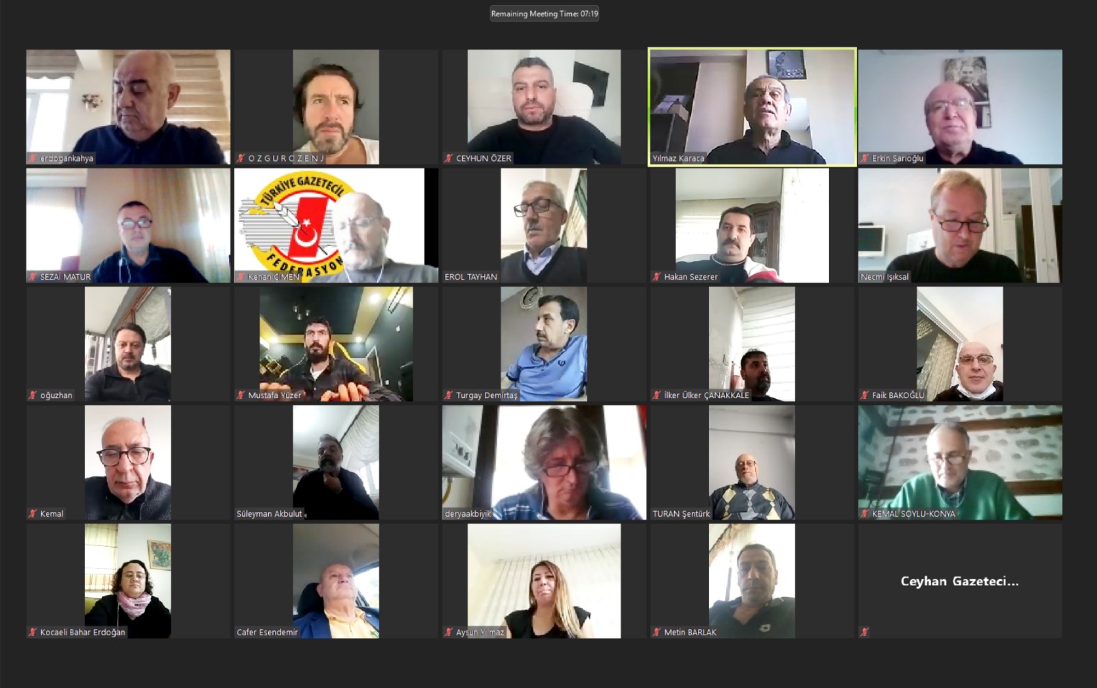 TGF 62.Başkanlar Konseyi  Toplandı