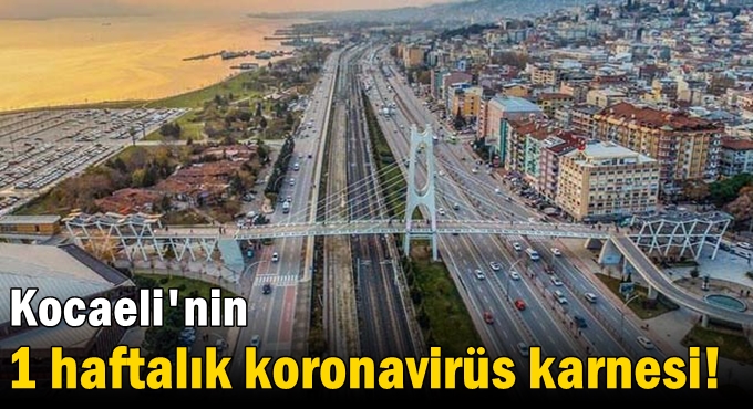 Kocaeli'nin 1 haftalık koronavirüs karnesi!