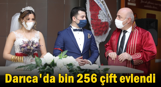 2020 yılında Darıca'da bin 256 çift evlendi