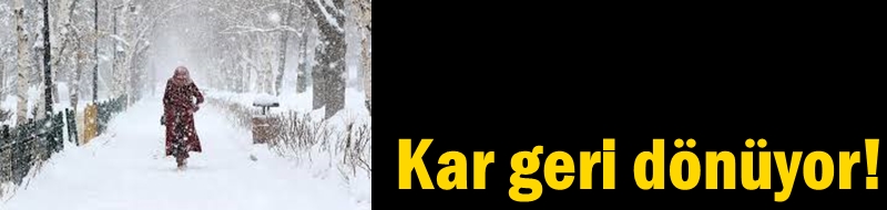 Kar geri dönüyor!