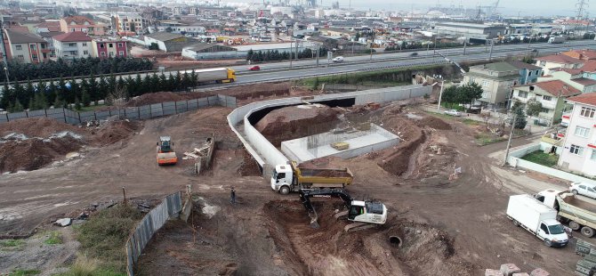 İlimtepe’ye ulaşımı rahatlatacak yolda otoyol geçiş köprüsü yapılıyor