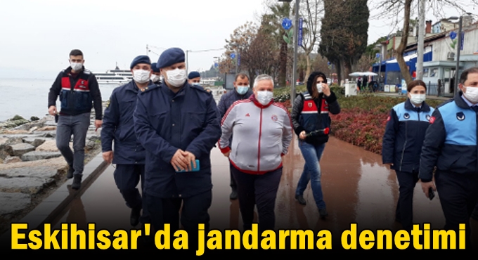 Eskihisar'da Jandarma denetimi