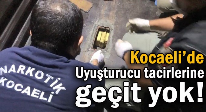 Kocaeli'de uyuşturucu tacirlerine geçit yok!