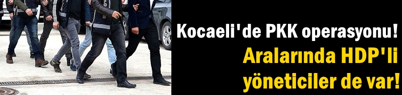 Kocaeli'de PKK operasyonunda 10 gözaltı: Aralarında HDP'li yöneticiler de var!