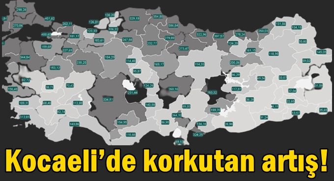 Kritik harita güncellendi! Kocaeli’de korkutan artış