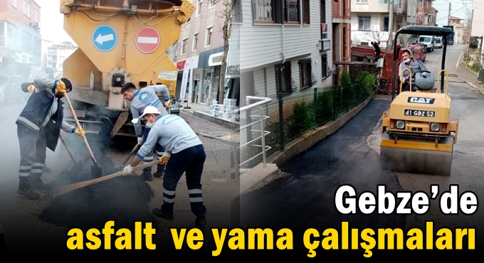 Gebze’de asfalt ,yama çalışmaları